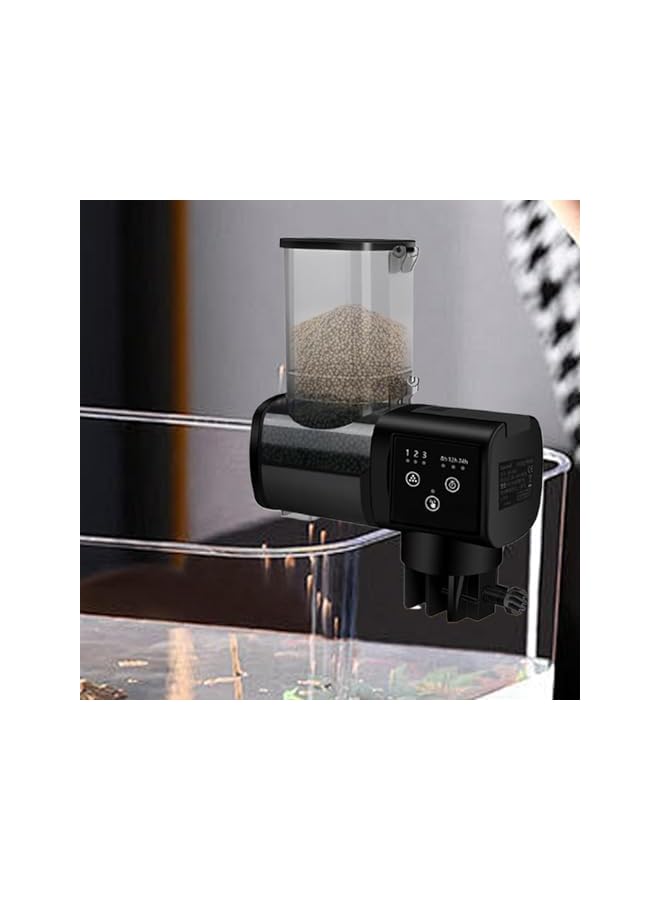 Automatic Fish Feeder for Aquarium with 500ml Large Capacity - Battery Operated Auto Dispenser with Timer for Small Fish Tanks, Turtles,Koi for Vacation and Weekend Use (Battery Not Included) - Image 3